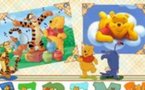 AFFICHE 18-24 cm : son prénom avec WINNIE L'OURSON