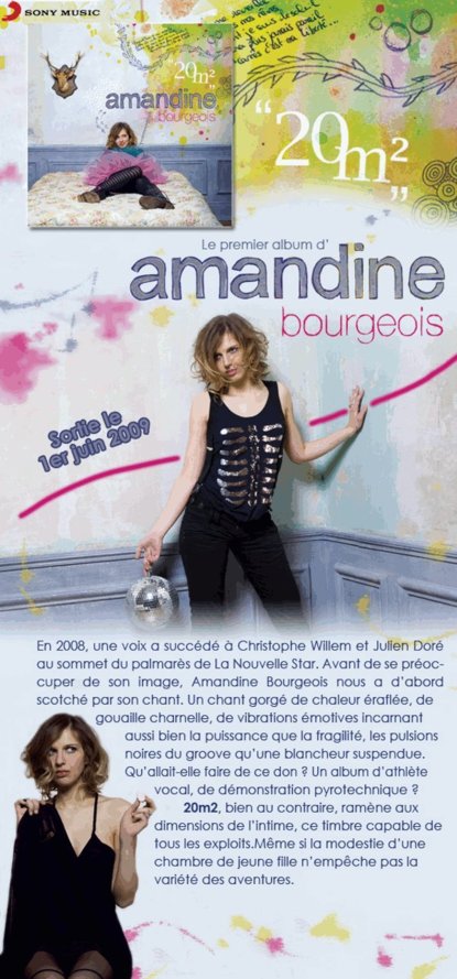 Amandine Bourgeois en tournée dans toute la france
