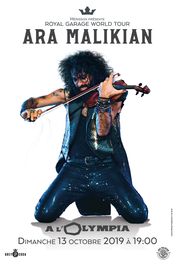 Ara Malikian en tournée française et à l'Olympia le 13/10