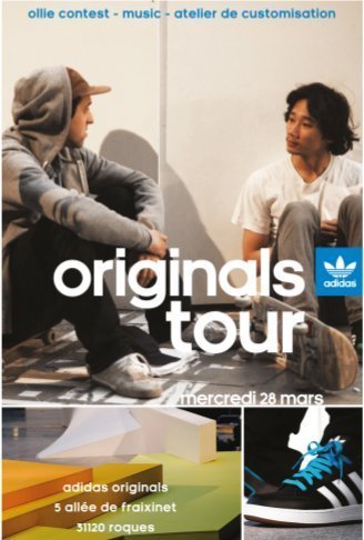ADIDAS ORIGINALS amène le skate dans ta ville. ADIDAS ORIGINALS amène le skate dans ta ville.