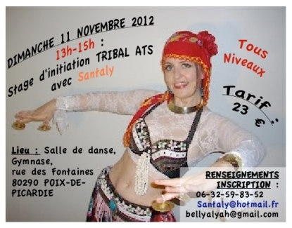 Stages Danses Orientales style Tribal ATS dimanche 11 novembre avec Santaly à Poix-de-Picardie