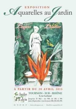 Exposition des AQUARELLES de Laurent LHUILLIER au Jardin d'Eden Exposition des AQUARELLES de Laurent LHUILLIER au Jardin d'Eden