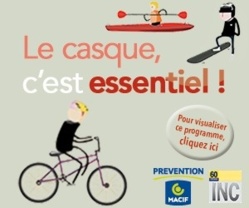 Le casque, c'est essentiel !" Le casque, c'est essentiel !"