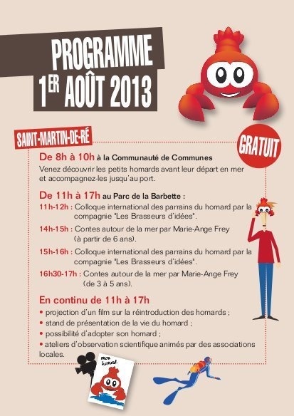 RÉINTRODUCTION DU HOMARD RÉINTRODUCTION DU HOMARD