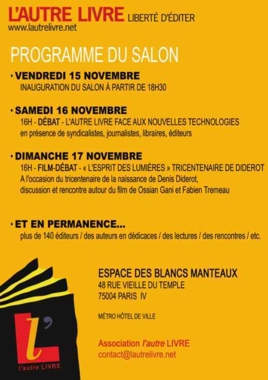 Manifeste du Salon L'Autre Livre... Manifeste du Salon L'Autre Livre...