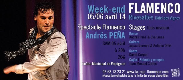 FLAMENCO l Spectacle + stages l ANDRÉS PEÑA & LORENZO RUIZ l 05/06 avril FLAMENCO l Spectacle + stages l ANDRÉS PEÑA & LORENZO RUIZ l 05/06 avril