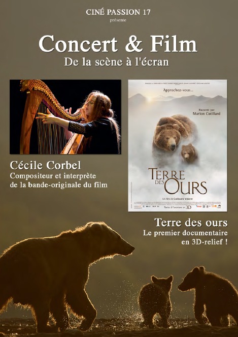 Lundi 26 mai à 20h30 : 1 concert Cécile Corbel / 1 film Terre des Ours