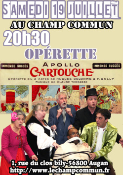 Samedi 19 juillet à 20h30 au Champ Commun- Conte opérette avec la Cie Voix de fête Samedi 19 juillet à 20h30 au Champ Commun- Conte opérette avec la Cie Voix de fête