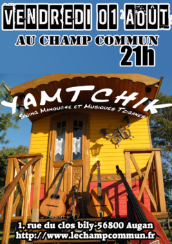 Vendredi 01 Août à 21 au Champ Commun- Swing manouche avec Yamtchik Vendredi 01 Août à 21 au Champ Commun- Swing manouche avec Yamtchik