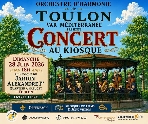 Toulon : l’Orchestre d’Harmonie fait vibrer le Jardin Alexandre Ier ce dimanche