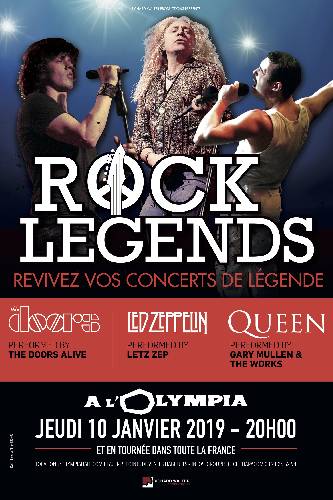 Rock Legends en tournée en France en 2019 avec Led Zeppelin, The Doors Rock Legends en tournée en France en 2019 avec Led Zeppelin, The Doors
