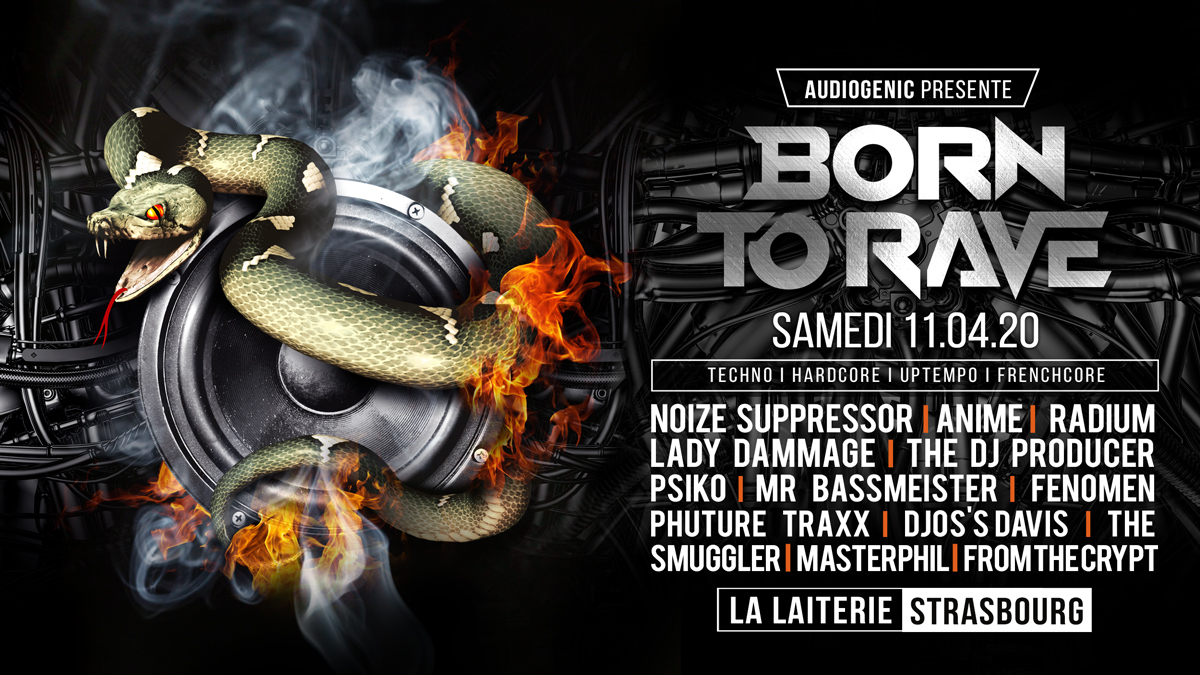 11/04/20 - BORN TO RAVE - LA LAITERIE - STRASBOURG - 2 STAGES - Hard Music !