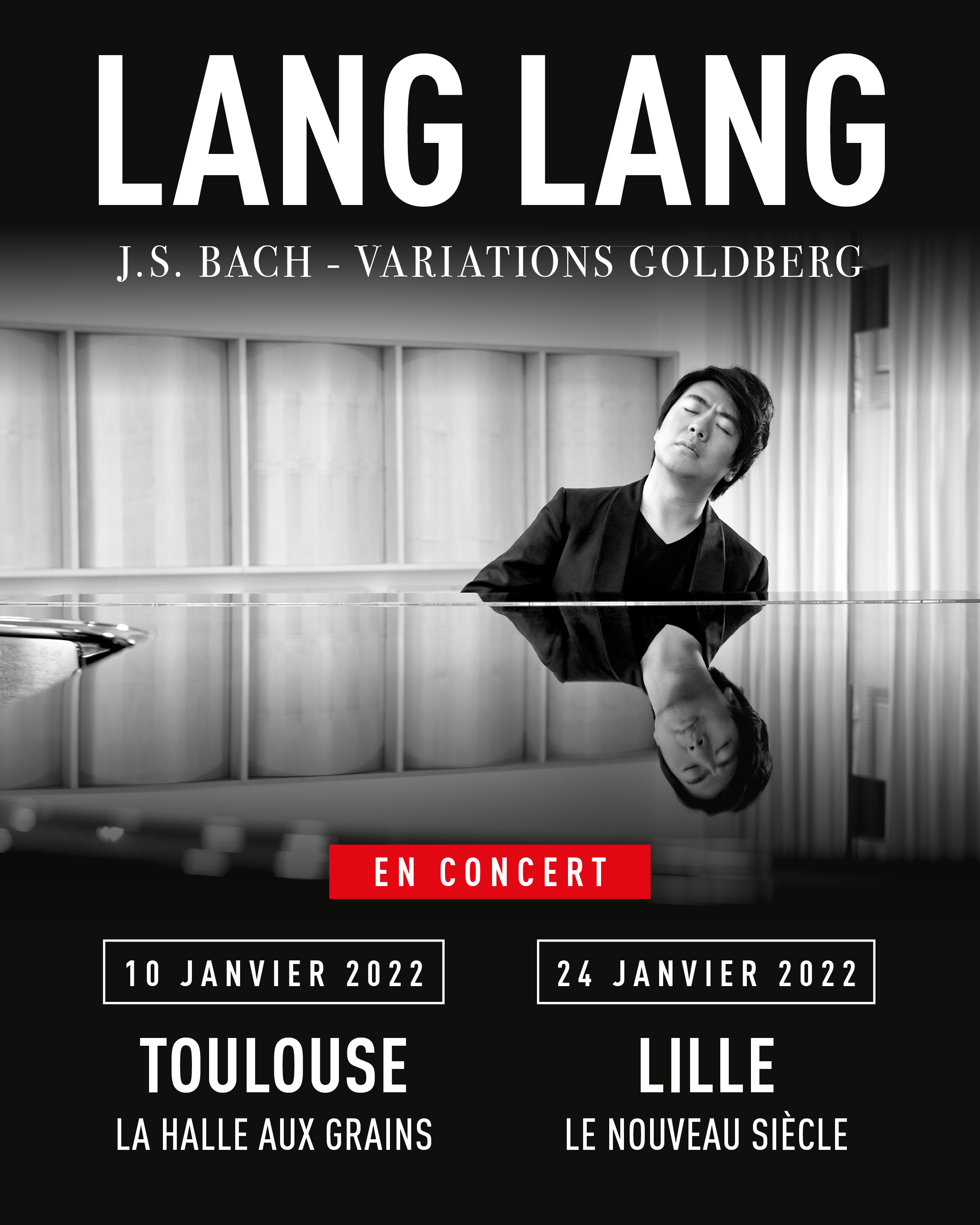 Lang Lang en France en janvier à Toulouse et Lille pour Les Variations Goldberg
