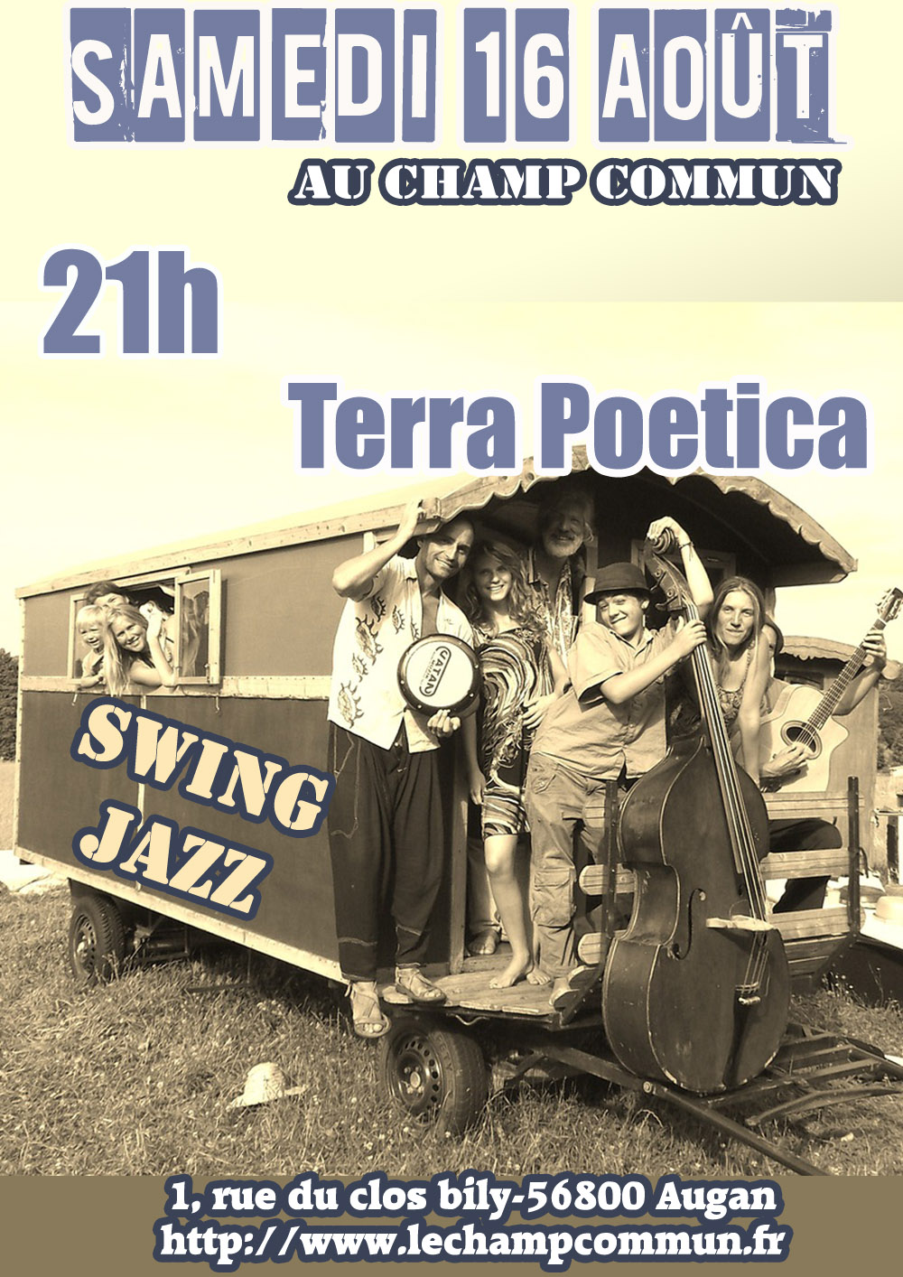 Samedi 16 août à 21h- Jazz Swing  avec terra poetica