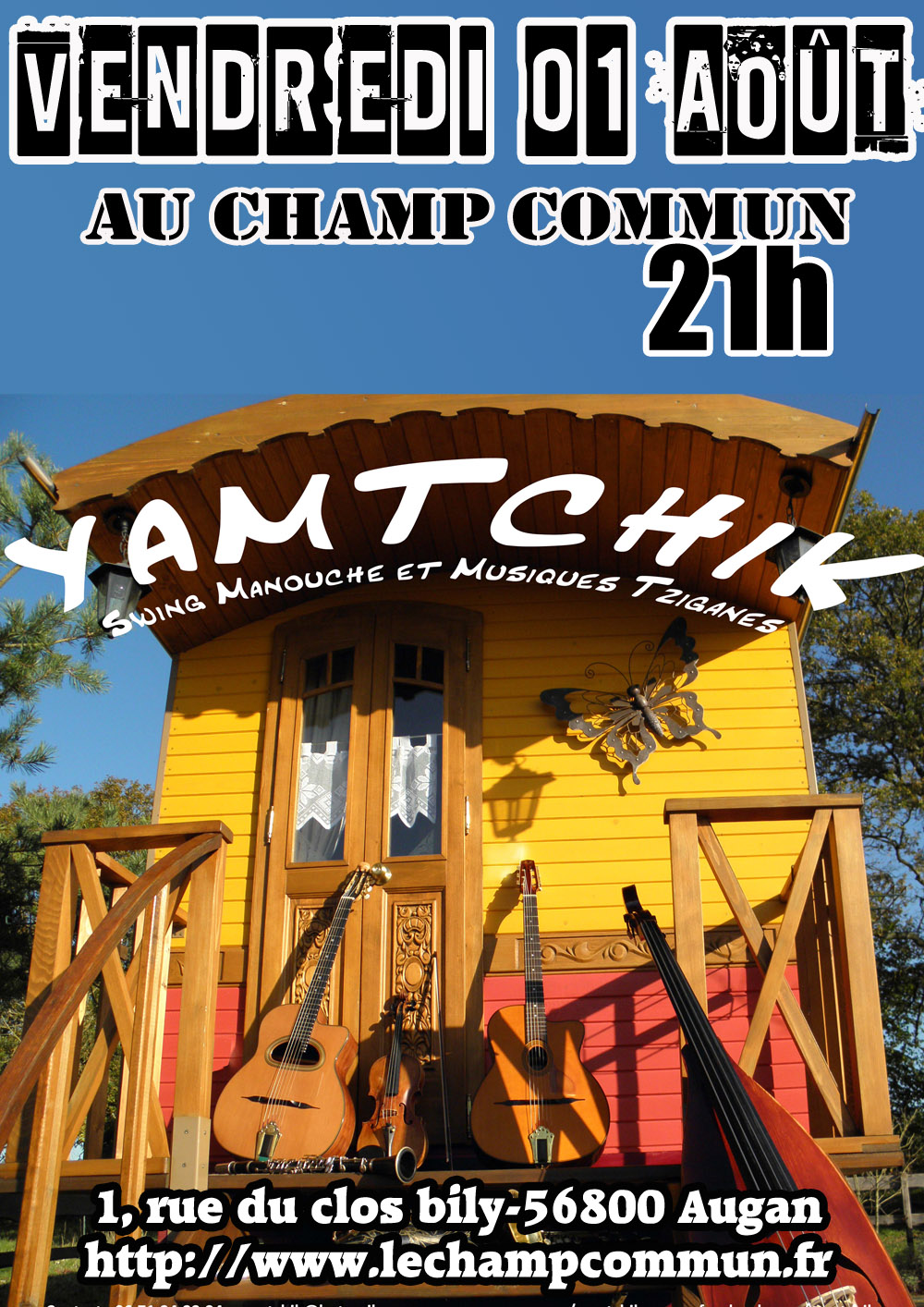 Vendredi 01 Août à 21 au Champ Commun- Swing manouche avec Yamtchik