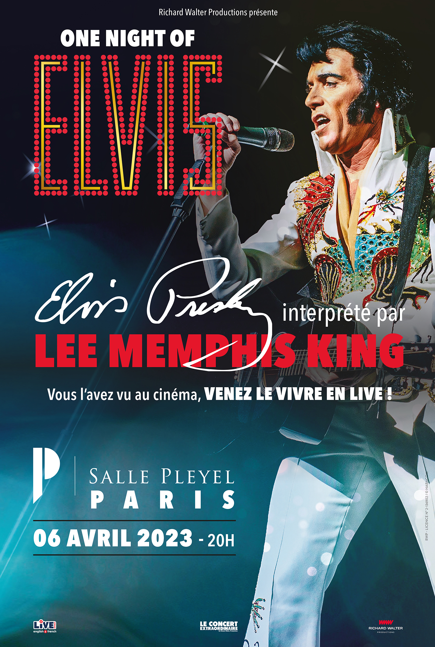 One Night of Elvis fait revivre la magie d'Elvis Presley à la Salle Pleyel le 06/04/2023