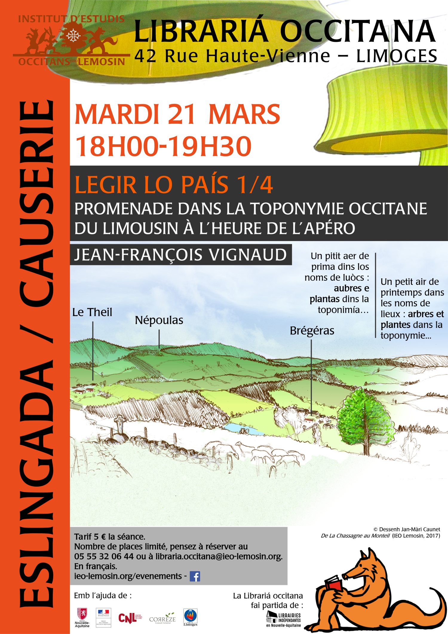 Promenade dans la toponymie occitane du Limousin à l'heure de l'apéro, animées par Jean-François Vignaud.