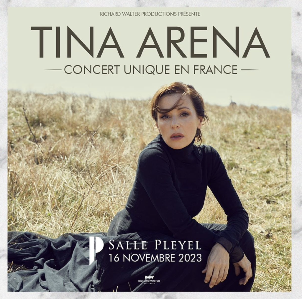 Tina Arena en concert Salle Pleyel à Paris le 16/11/2023