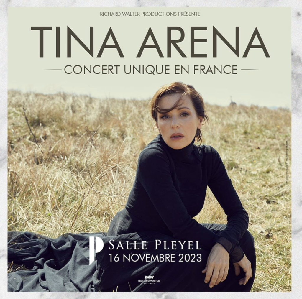 Tina Arena en concert Salle Pleyel à Paris le 16/11/2023 Tina Arena en concert Salle Pleyel à Paris le 16/11/2023