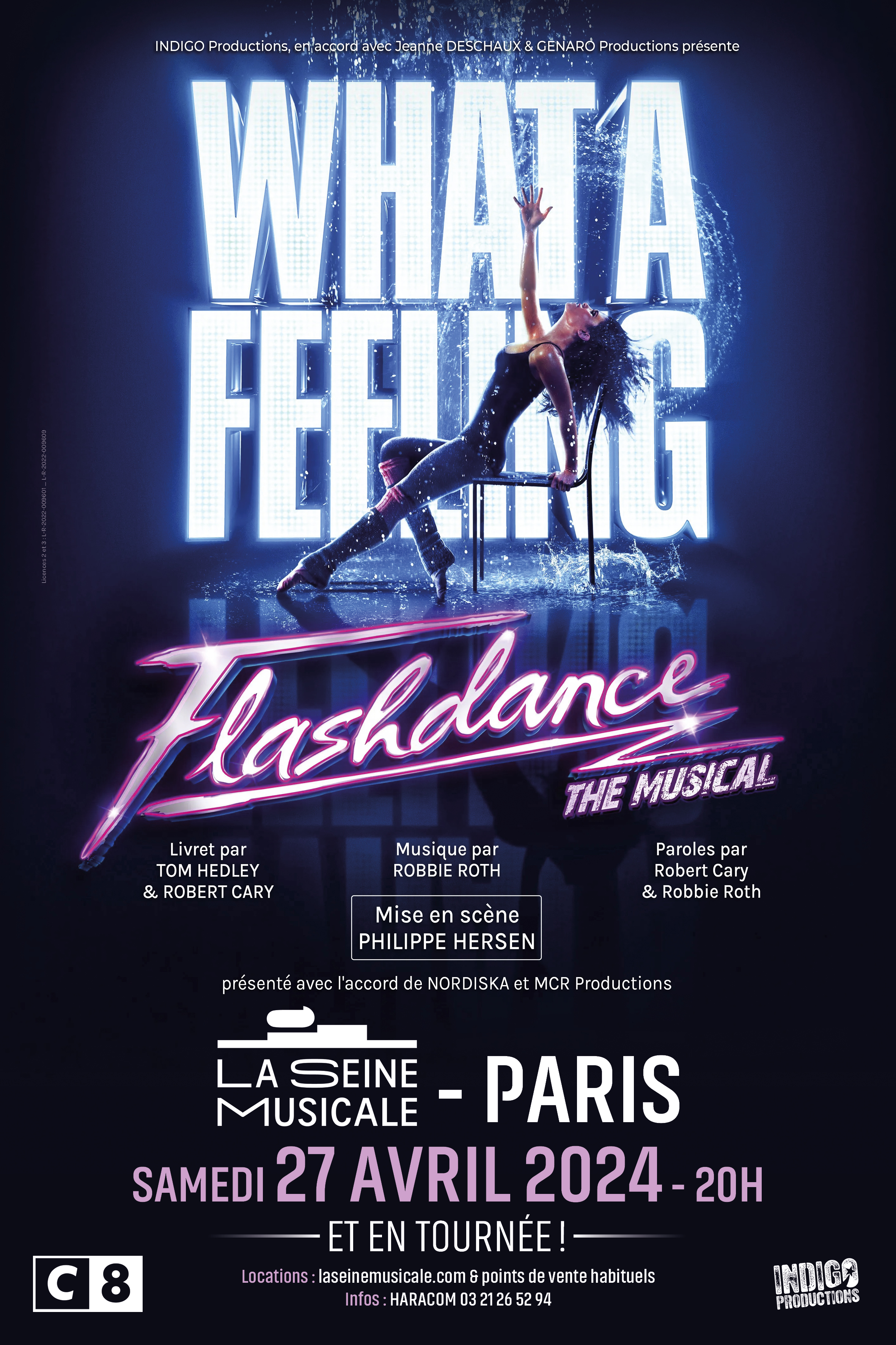 Flashdance, le spectacle musical en tournée et le 27/04/2024 à la Seine Musicale à Paris