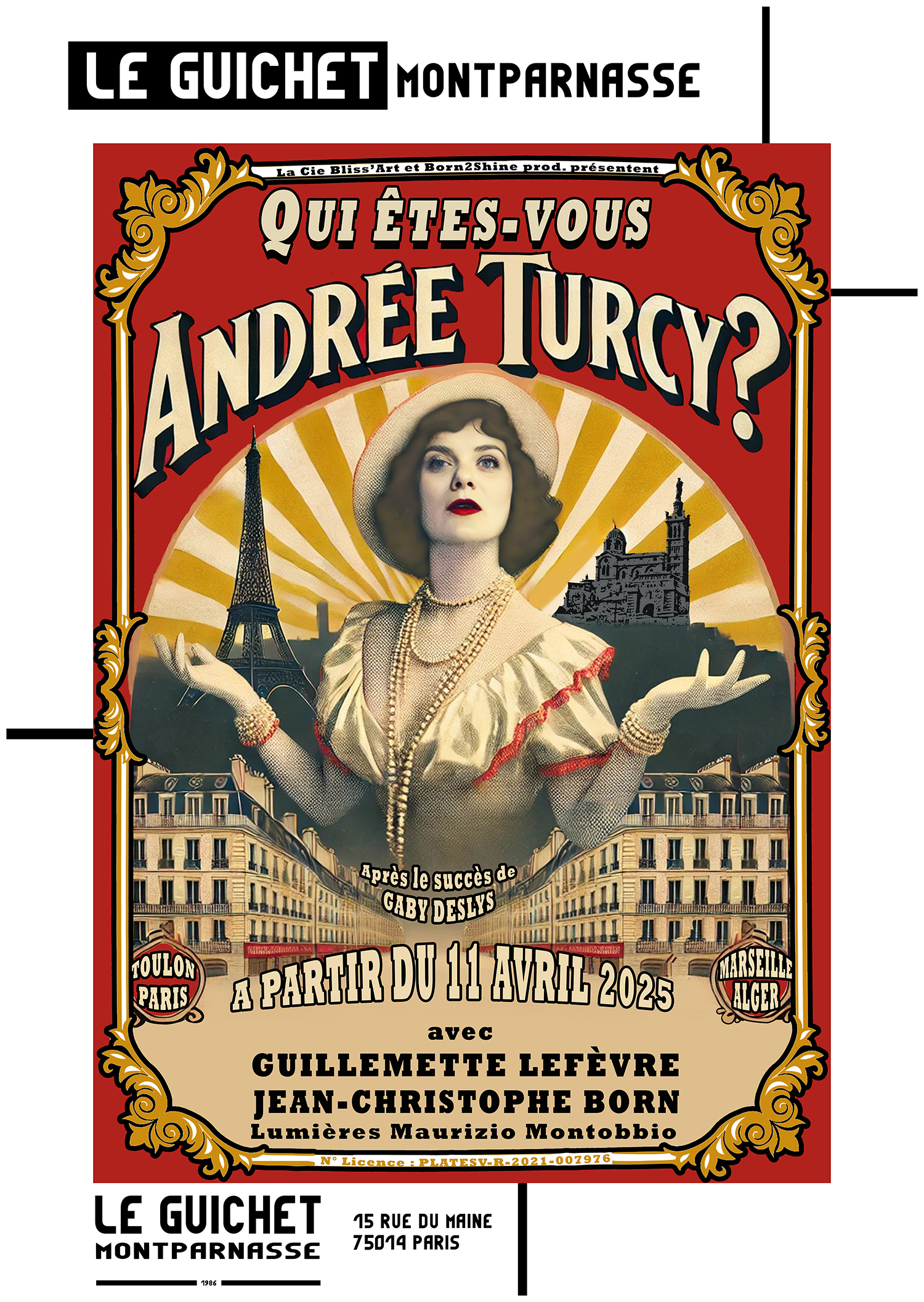 Qui êtes-vous Andrée Turcy ? une pièce à retrouver au Guichet Montparnasse dès le 11 avril 2025 Qui êtes-vous Andrée Turcy ? une pièce à retrouver au Guichet Montparnasse dès le 11 avril 2025
