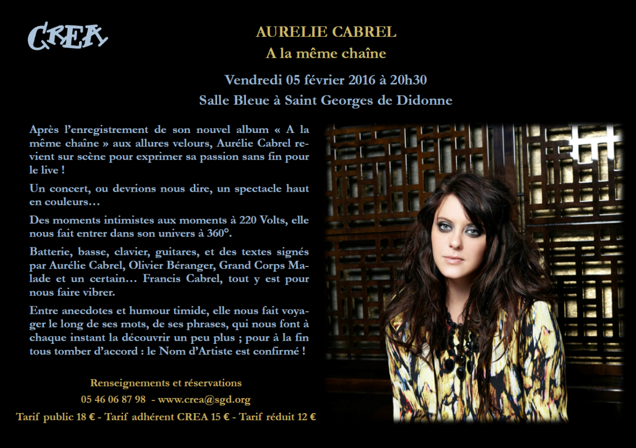 Concert d'Aurélie Cabrel