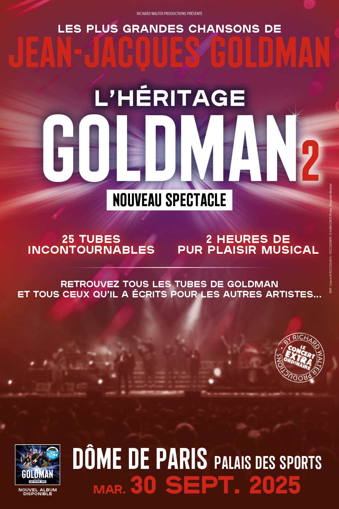 L'Héritage Goldman 2, un nouveau spectacle en tournée et au Dôme de Paris le 30 septembre 2025