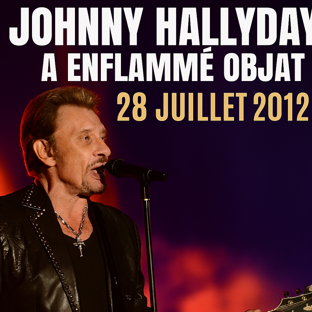 le 28 juillet 2012, Johnny Hallyday à Objat