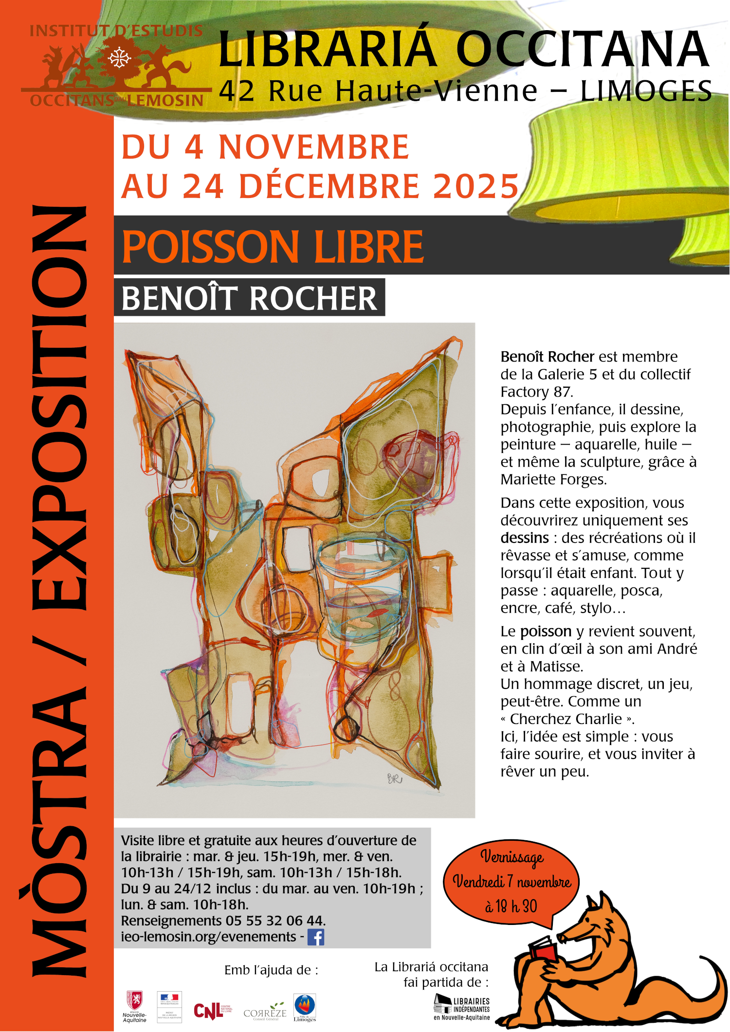 Vernissage de l'exposition "Poisson libre" de Benoît Rocher Boîte de réception
