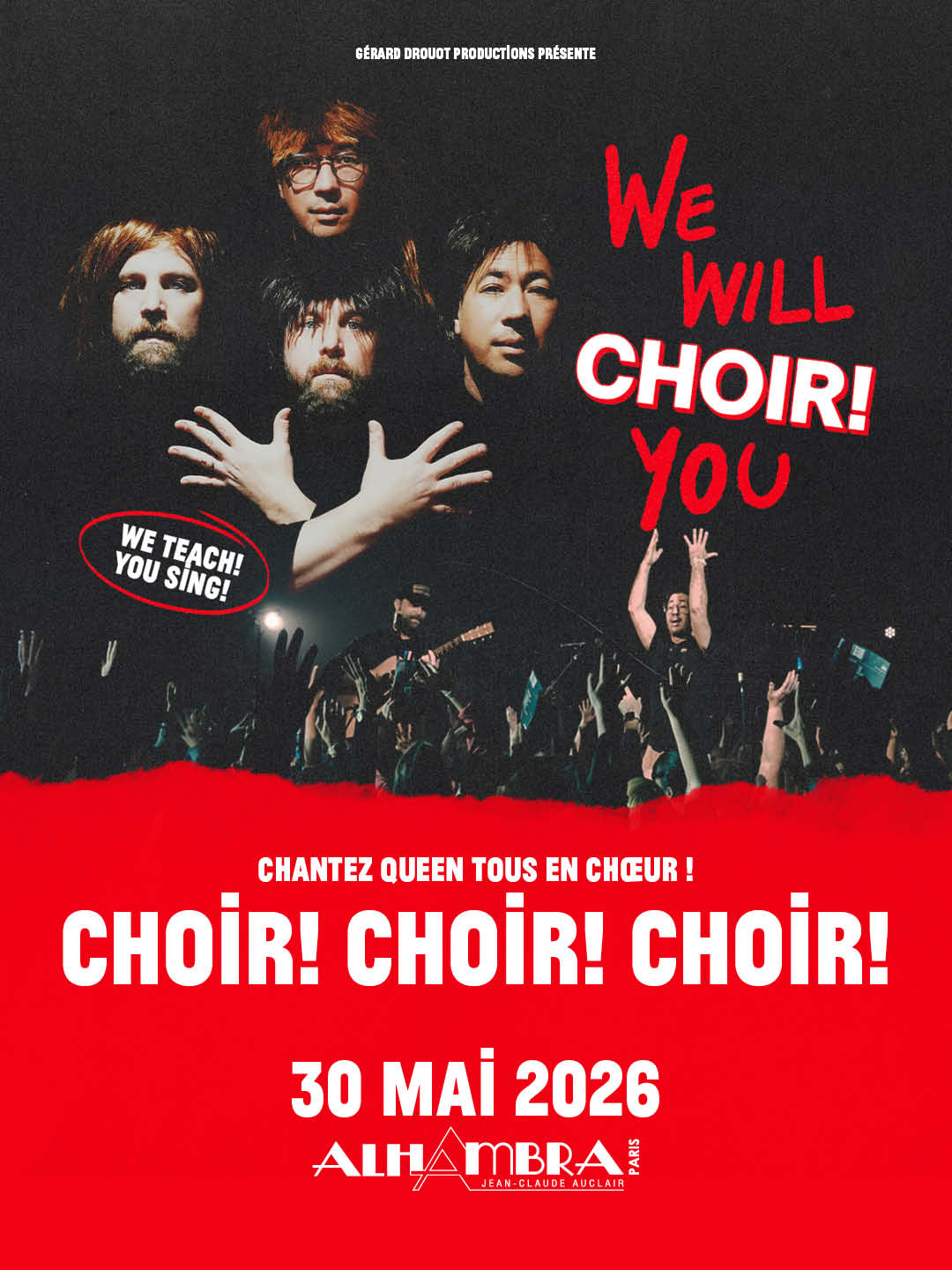 Choir! Choir! Choir! à Paris : Chantez du Queen à l'Alhambra le 30 mai 2026