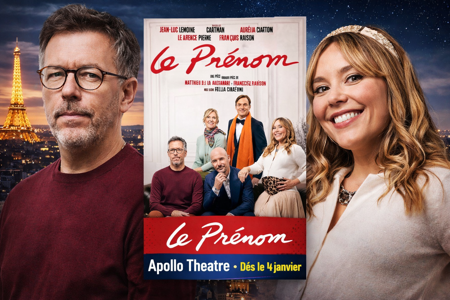 Le Prénom revient au Apollo Théâtre dès le 14 janvier 2027