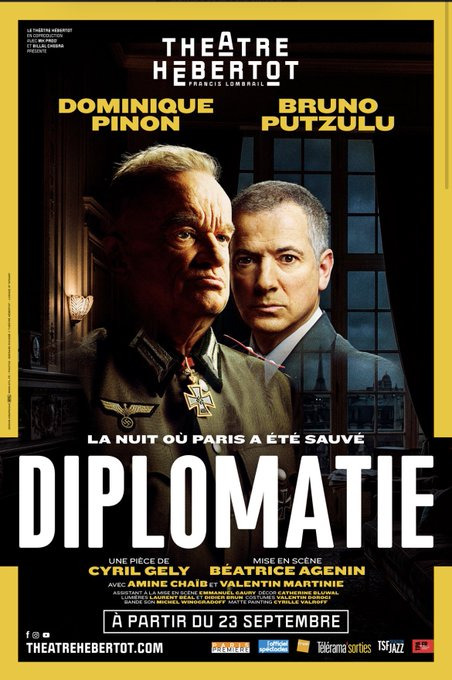 Diplomatie : la pièce événement du Théâtre Hébertot 