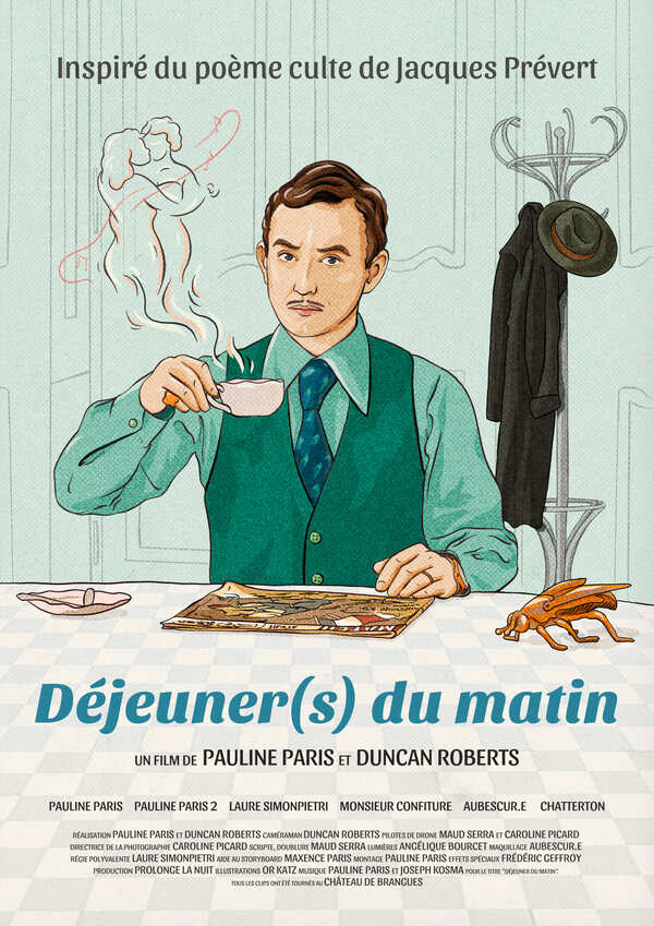 Affiche du film Déjeuner(s) du matin   © Pauline Paris & Duncan Roberts / Prolonge la nuit