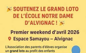 L’Association des parents d’élèves de l’école Notre Dame d’Alvignac organise son premier grand loto